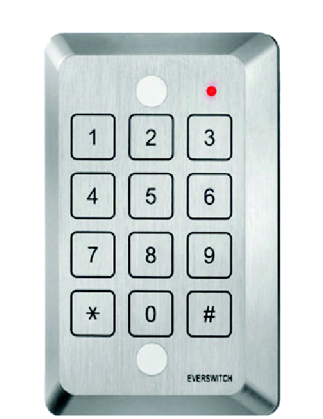 Single Gang Keypad, Tamper Resistant, for JTX3-CX Card Access System, Mircom, JKP-VPWG-Access Controls-Mircom-Jayso Electronics