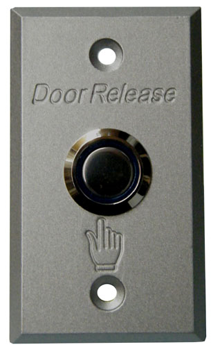 Small Rectangular Pushbutton Door Release Plate w/ Blue Lit Surround, JPP-3X2LT-Access Controls-Various-Jayso Electronics