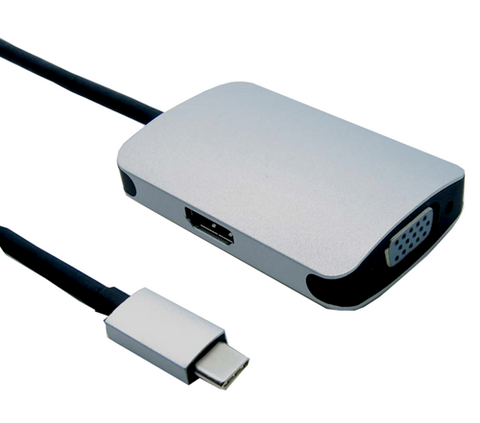 USB Type C to HDMI & VGA Video Adapter JUSB-C-HDVG-Computer & Accessories-Various-Jayso Electronics